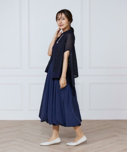 INED / イネド マフラー・ショール・スヌード・ストール | シアーアーガイル大判ニットショール | 詳細3