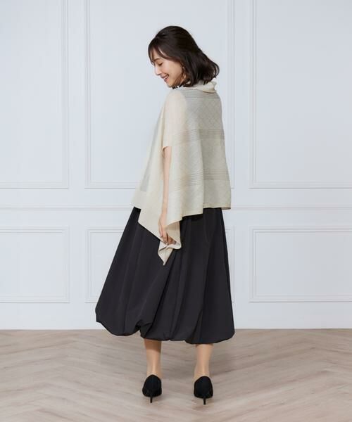 INED / イネド マフラー・ショール・スヌード・ストール | シアーアーガイル大判ニットショール | 詳細7