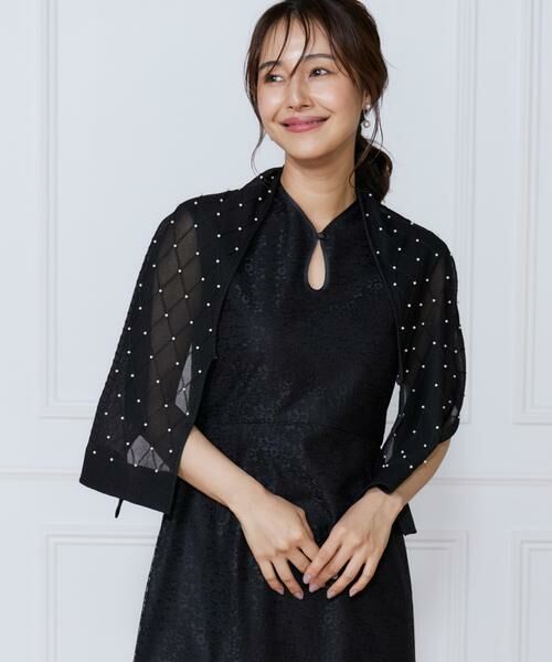 INED / イネド マフラー・ショール・スヌード・ストール | シアーアーガイルパールショール | 詳細1