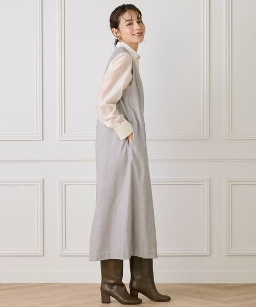 INED / イネド ロング・マキシ丈ワンピース | 《大きいサイズ》コクーンワンピース | 詳細2