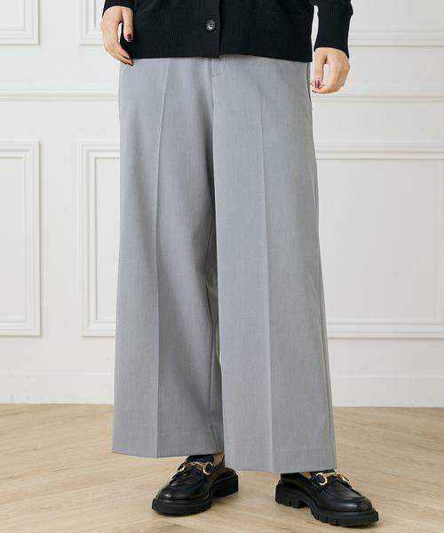 INED / イネド その他パンツ | セミワイドパンツ(ミディアムグレー2)