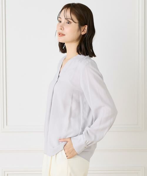 INED / イネド シャツ・ブラウス | 《大きいサイズ》Vネックブラウス | 詳細8