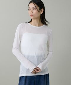 INED / イネド Tシャツ | クルーネックテレコカットソー