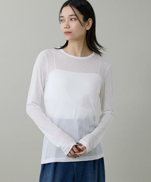 INED / イネド Tシャツ | 《大きいサイズ》クルーネックテレコカットソー | 詳細1