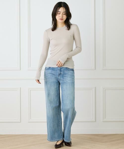 INED / イネド Tシャツ | 《大きいサイズ》クルーネックテレコカットソー | 詳細6