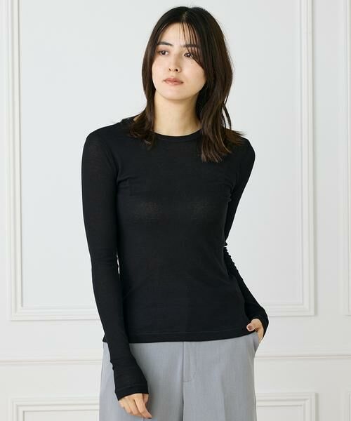 INED / イネド Tシャツ | 《大きいサイズ》クルーネックテレコカットソー | 詳細8