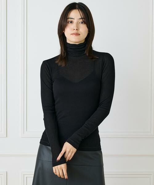 INED / イネド Tシャツ | 《大きいサイズ》ハイネックロングTシャツ | 詳細12