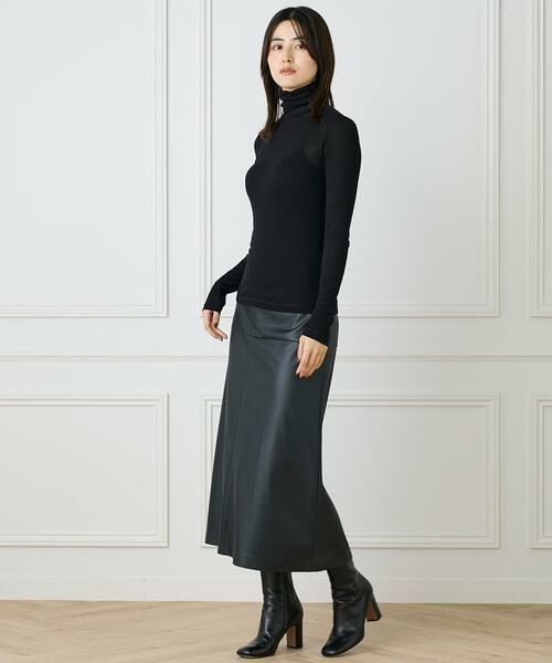 INED / イネド Tシャツ | 《大きいサイズ》ハイネックロングTシャツ | 詳細3