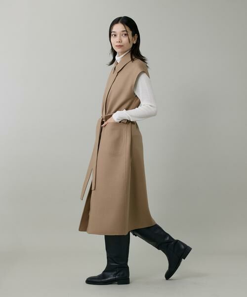 INED / イネド ベスト | ダブルフェイス2WAYロングジレ | 詳細3