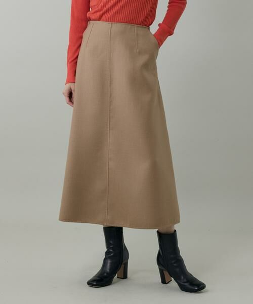 INED / イネド ロング・マキシ丈スカート | ダブルフェイスAラインスカート | 詳細10
