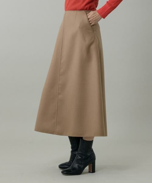 INED / イネド ロング・マキシ丈スカート | ダブルフェイスAラインスカート | 詳細11