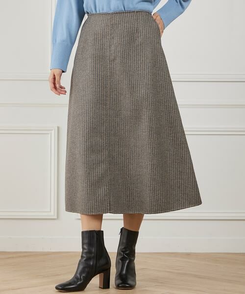 INED / イネド ロング・マキシ丈スカート | ダブルフェイスAラインスカート | 詳細7