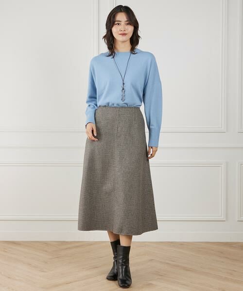 INED / イネド ロング・マキシ丈スカート | ダブルフェイスAラインスカート | 詳細8