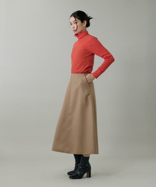 INED / イネド ミニ・ひざ丈スカート | 《大きいサイズ》ダブルフェイスAラインスカート | 詳細3