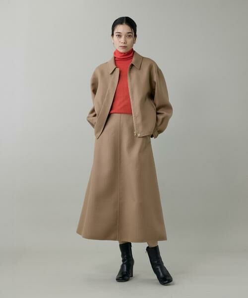 INED / イネド ミニ・ひざ丈スカート | 《大きいサイズ》ダブルフェイスAラインスカート | 詳細4