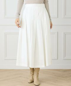 INED / イネド ミニ・ひざ丈スカート | 《大きいサイズ》タックプリーツスカート