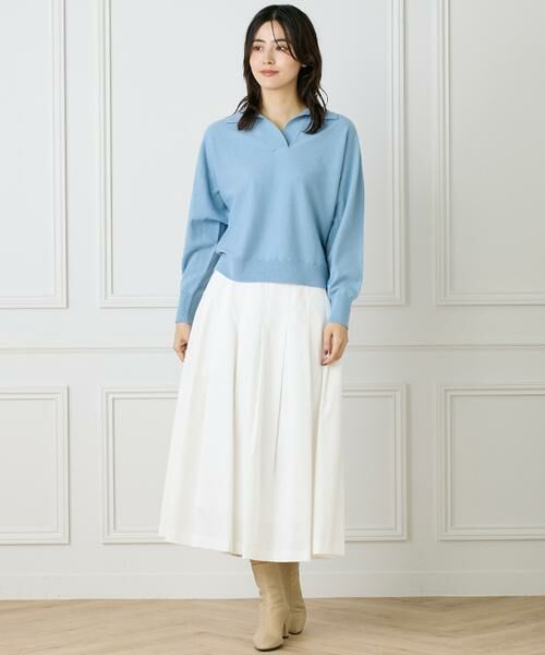 INED / イネド ミニ・ひざ丈スカート | 《大きいサイズ》タックプリーツスカート | 詳細3