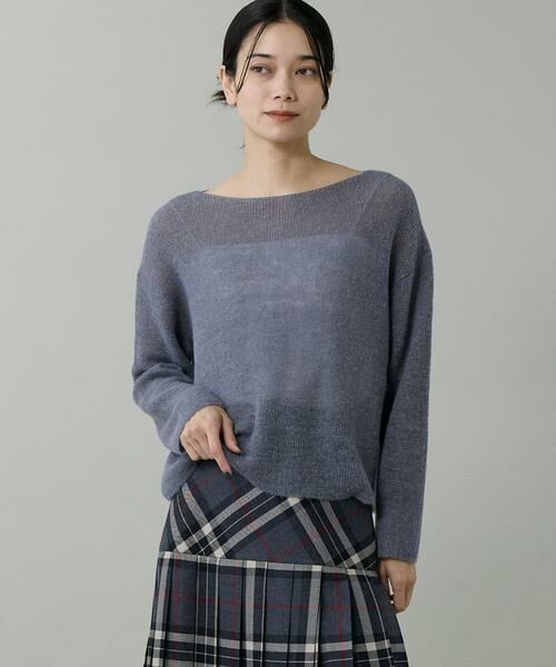 INED / イネド ニット・セーター | アルパカ混 片畦ボートネックプルオーバー | 詳細1