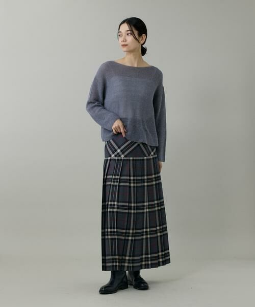 INED / イネド ニット・セーター | アルパカ混 片畦ボートネックプルオーバー | 詳細2