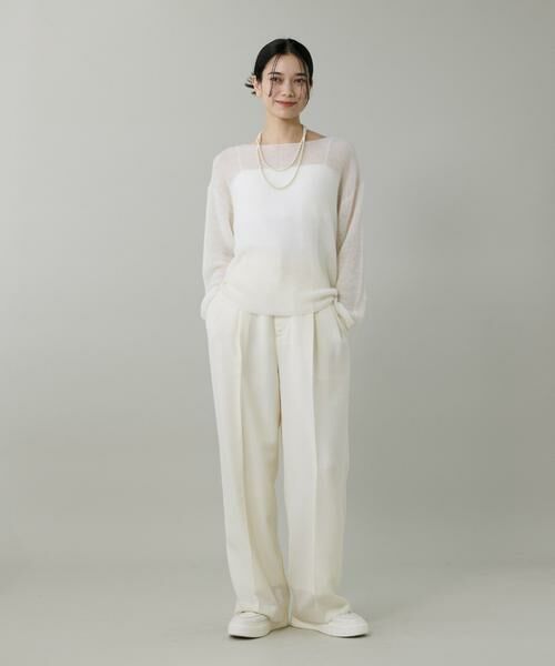 INED / イネド ニット・セーター | アルパカ混 片畦ボートネックプルオーバー | 詳細5