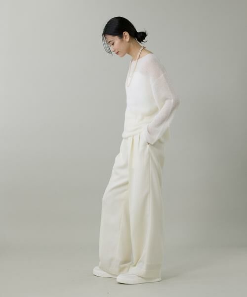 INED / イネド ニット・セーター | アルパカ混 片畦ボートネックプルオーバー | 詳細6