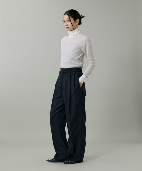 INED / イネド ニット・セーター | 《大きいサイズ》リブタートルニット《Cuoo》 | 詳細10