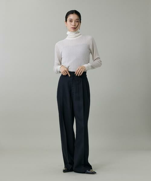 INED / イネド ニット・セーター | 《大きいサイズ》リブタートルニット《Cuoo》 | 詳細9