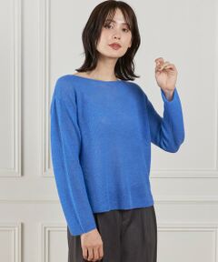 INED / イネド ニット・セーター | 《大きいサイズ》アルパカ混 片畦ボートネックプルオーバー