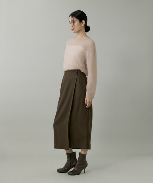 INED / イネド ニット・セーター | 《大きいサイズ》アルパカ混 片畦ボートネックプルオーバー | 詳細10