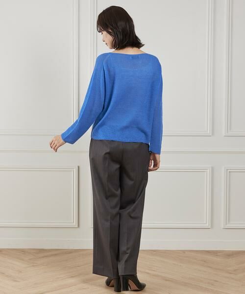 INED / イネド ニット・セーター | 《大きいサイズ》アルパカ混 片畦ボートネックプルオーバー | 詳細12