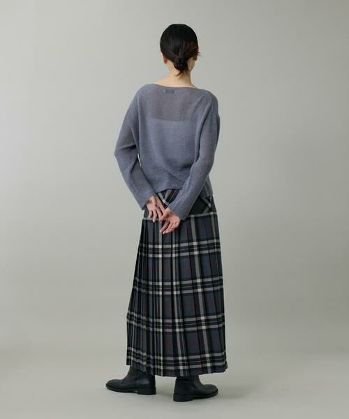 INED / イネド ニット・セーター | 《大きいサイズ》アルパカ混 片畦ボートネックプルオーバー | 詳細4