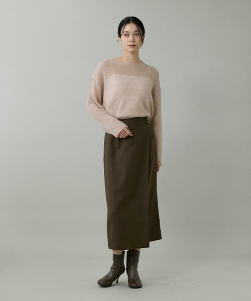 INED / イネド ニット・セーター | 《大きいサイズ》アルパカ混 片畦ボートネックプルオーバー | 詳細8