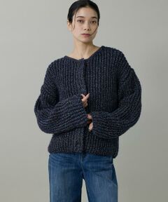 INED / イネド カーディガン・ボレロ | 片畦クルーネックカーディガン