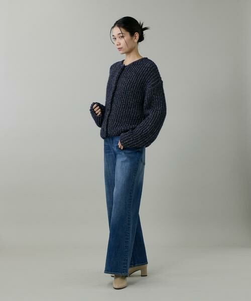 INED / イネド カーディガン・ボレロ | 片畦クルーネックカーディガン | 詳細3