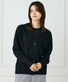 INED / イネド カーディガン・ボレロ | 《大きいサイズ》Vネックカーディガン