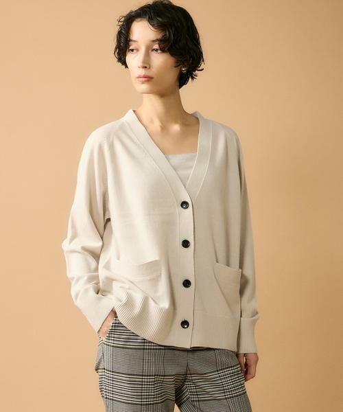 INED / イネド カーディガン・ボレロ | 《大きいサイズ》Vネックカーディガン | 詳細13