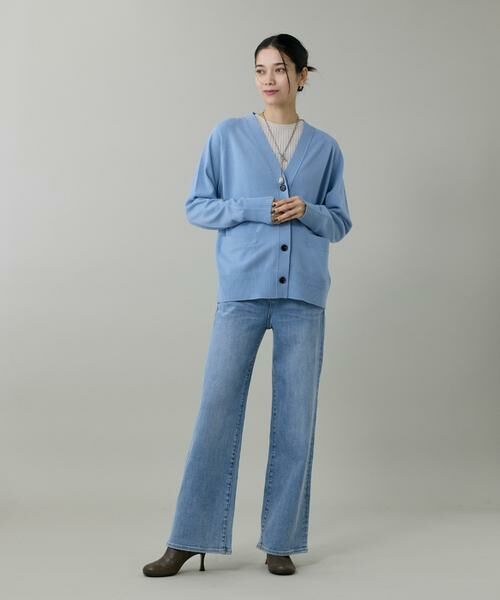 INED / イネド カーディガン・ボレロ | 《大きいサイズ》Vネックカーディガン | 詳細2
