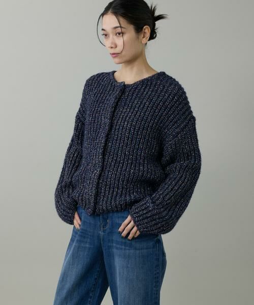 INED / イネド カーディガン・ボレロ | 《大きいサイズ》片畦クルーネックカーディガン | 詳細10