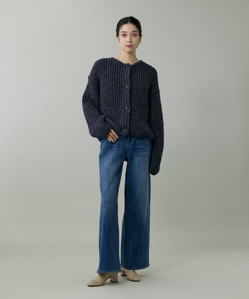 INED / イネド カーディガン・ボレロ | 《大きいサイズ》片畦クルーネックカーディガン | 詳細2