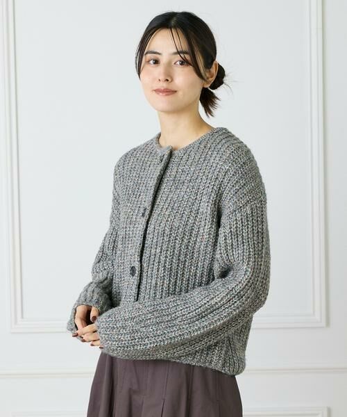 INED / イネド カーディガン・ボレロ | 《大きいサイズ》片畦クルーネックカーディガン | 詳細6