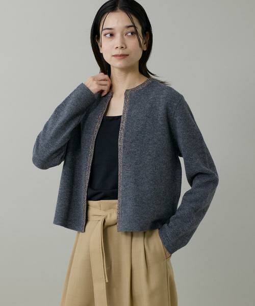INED / イネド カーディガン・ボレロ | 《大きいサイズ》クルーネックカーディガン | 詳細1