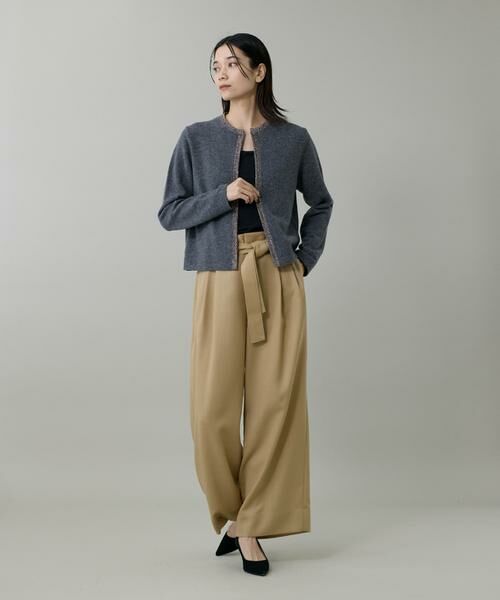 INED / イネド カーディガン・ボレロ | 《大きいサイズ》クルーネックカーディガン | 詳細3