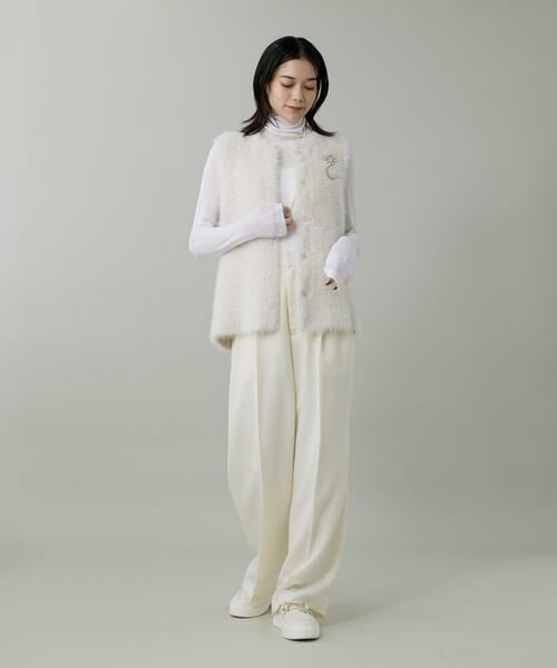 INED / イネド ベスト | フェザーヤーンニットジレ | 詳細2