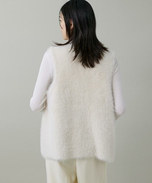 INED / イネド ベスト | 《大きいサイズ》フェザーヤーンニットジレ | 詳細11
