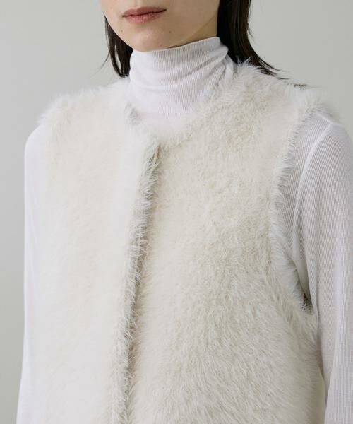 INED / イネド ベスト | 《大きいサイズ》フェザーヤーンニットジレ | 詳細12