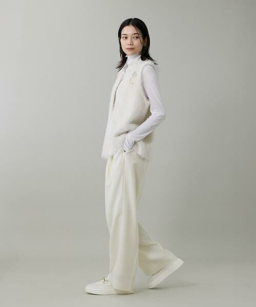 INED / イネド ベスト | 《大きいサイズ》フェザーヤーンニットジレ | 詳細4