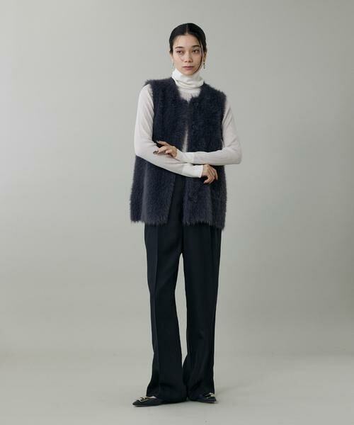 INED / イネド ベスト | 《大きいサイズ》フェザーヤーンニットジレ | 詳細6