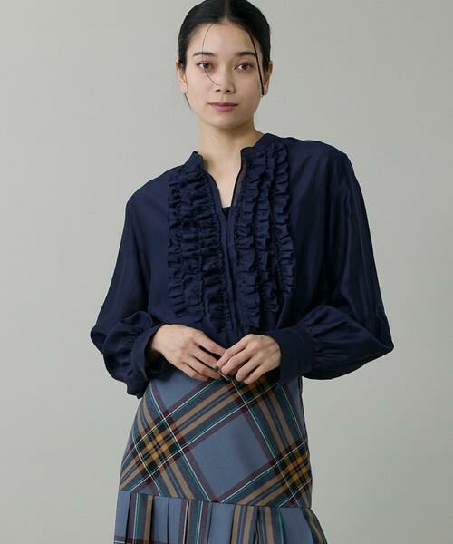 INED / イネド シャツ・ブラウス | 《大きいサイズ》ラッフルブラウス | 詳細1