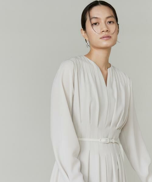 INED / イネド ミニ丈・ひざ丈ワンピース | ピンタックデザインワンピース | 詳細12