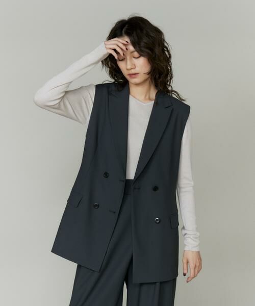 INED / イネド ベスト | ダブルブレストジレ | 詳細7